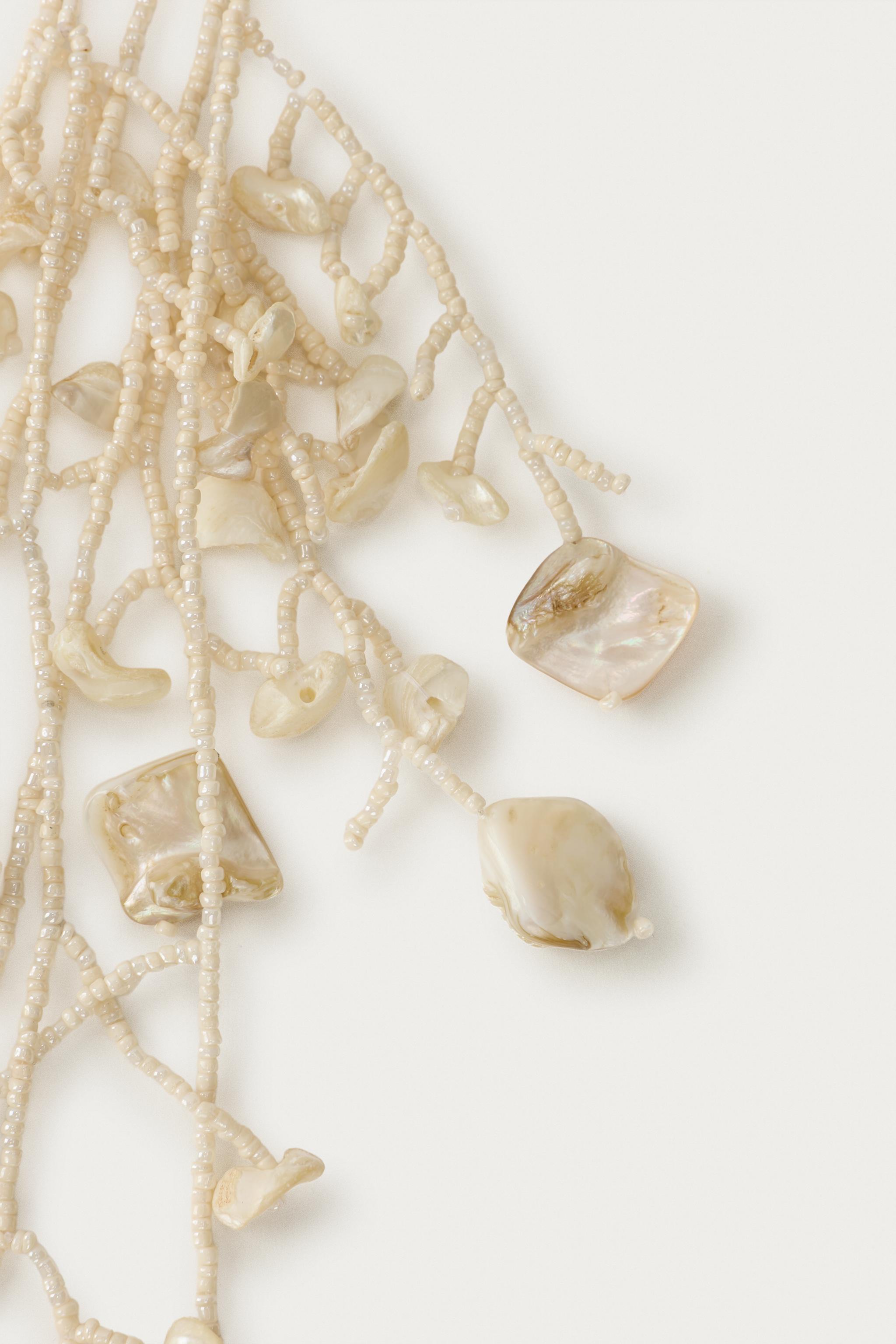 MARISA BERENSON X ZARA BEADED SHELL NECKLACE PACK